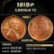 1915-p Lincoln Cent 1c Grades ms65 rb