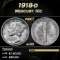 1918-d Mercury Dime 10c Grades au55