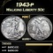 1943-p Walking Liberty Half Dollar 50c Grades ms66+