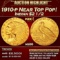 1910-p Gold Indian Quarter Eagle Near Top Pop! $2 1/2 ms66 USCG