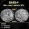 1945-p Walking Liberty Half Dollar 50c Grades ms65+