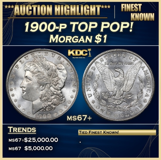1900-p Morgan Dollar TOP POP! 1 ms67+ SEGS
