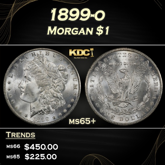 1899-o Morgan Dollar $1 Grades ms65+