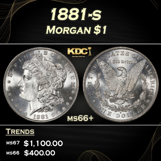1881-s Morgan Dollar $1 ms66+ SEGS