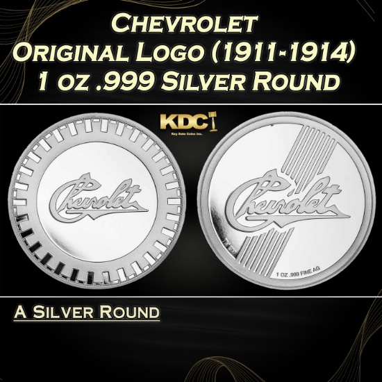 Chevrolet Original Logo (1911-1914) 1 oz .999 Silver Round Round