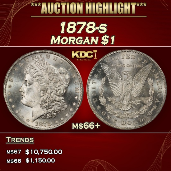 1878-s Morgan Dollar $1 ms66+ SEGS