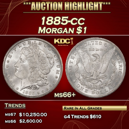 1885-cc Morgan Dollar $1 ms66+ SEGS