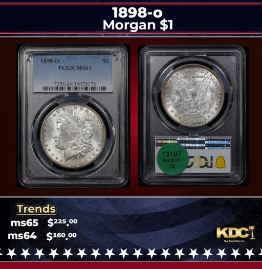 PCGS 1898-o Morgan Dollar $1 ms64 PCGS