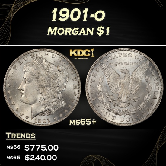 1901-o Morgan Dollar $1 Grades ms65+