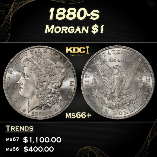 1880-s Morgan Dollar $1 ms66+ SEGS