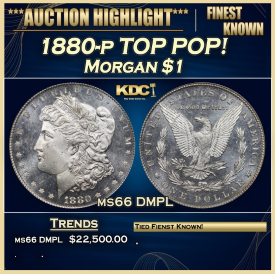 1880-p Morgan Dollar TOP POP! 1 ms66 DMPL SEGS