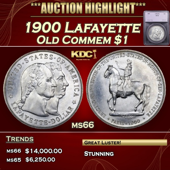 1900 Lafayette Lafayette Dollar 1 ms66 SEGS