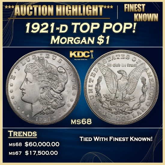 1921-d Morgan Dollar TOP POP! $1 ms68 SEGS