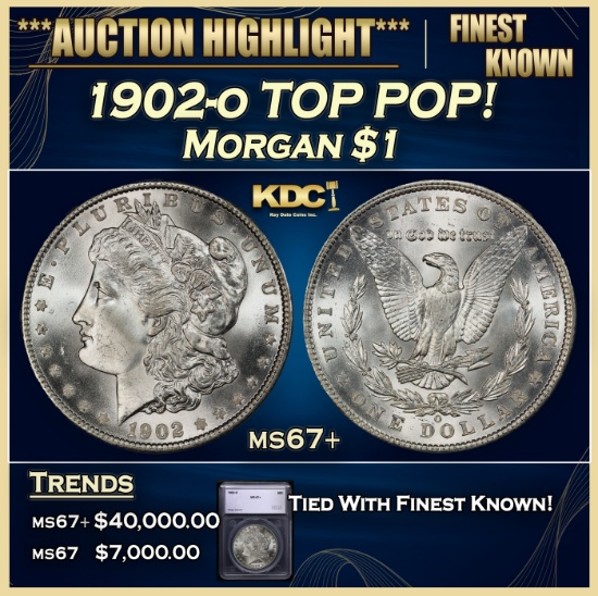 1902-o Morgan Dollar TOP POP! $1 ms67+ SEGS