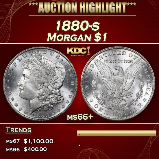 1880-s Morgan Dollar 1 ms66+ SEGS