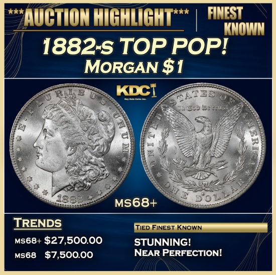 1882-s Morgan Dollar TOP POP! $1 ms68+ SEGS