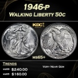 1946-p Walking Liberty Half Dollar 50c Grades ms65+