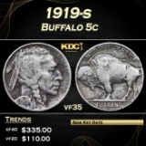 1919-s Buffalo Nickel 5c Grades vf35