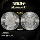 1883-p Morgan Dollar $1 Grades ms66