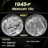 1945-p Mercury Dime 10c Grades ms64+