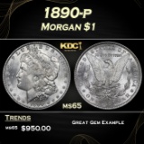 1890-p Morgan Dollar $1 ms65 SEGS