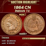 1864 CN Indian Cent 1c ms65+ USCG