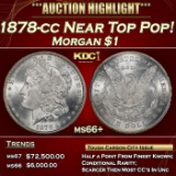 1878-cc Morgan Dollar Near Top Pop! $1 ms66+ SEGS