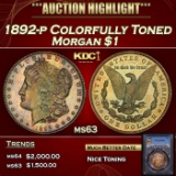 PCGS 1892-p Morgan Dollar Colorfully Toned 1 ms63 PCGS
