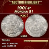 1901-p Morgan Dollar $1 ms62 USCG