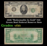 1928 $20 Green Seal Federal Reserve Note 