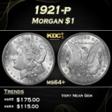 1921-p Morgan Dollar $1 Grades ms64+