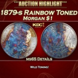 1879-s Morgan Dollar Rainbow Toned $1 ms65 Details SEGS