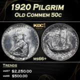 1920 Pilgrim Old Commem Half Dollar 50c ms66+ SEGS