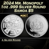 2024 Mr. Monopoly 1oz .999 Silver Round Samoa Round