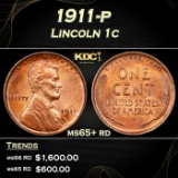 1911-p Lincoln Cent 1c ms65+ rd SEGS