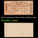 1864 Confederate States Thirty Dollars Note Grades Select AU