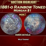 1881-o Morgan Dollar Rainbow Toned $1 ms64 details SEGS