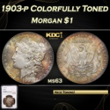 NGC 1903-p Morgan Dollar Colorfully Toned 1 ms63 NGC