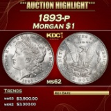 1893-p Morgan Dollar $1 ms62 USCG