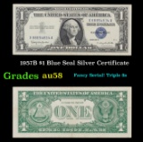 1957B $1 Blue Seal Silver Certificate Grades Choice AU/BU Slider