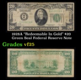 1928A $20 Green Seal Federal Reserve Note 