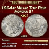 1904-p Morgan Dollar Near Top Pop $1 ms66 SEGS
