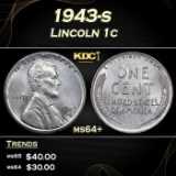 1943-s Lincoln Cent 1c Grades ms64+