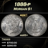 1888-p Morgan Dollar $1 Grades ms65+