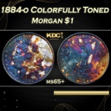 1884-o Morgan Dollar Colorfully Toned 1 Grades ms65+