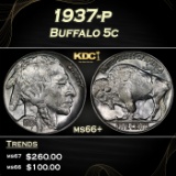 1937-p Buffalo Nickel 5c ms66+ SEGS