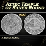 Aztec Temple - 1 oz Silver Round Round