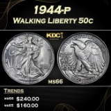 1944-p Walking Liberty Half Dollar 50c Grades ms66