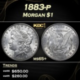 1883-p Morgan Dollar $1 Grades ms65+