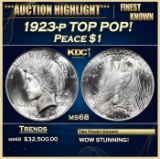 1923-p Peace Dollar TOP POP! 1 ms68 SEGS